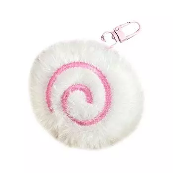 Creative Fish Shaped Plush Toy Charm Keychain Charm Pendant for Backpacks Handbags and Keys Decoration Daily Causal Use розовый