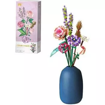 Creative Flower Bouquet Building Blocks Set, 547/568/456 Personal Artificial Flower Building Toys DIY Plant Structure Set (No Vase), Compatible with L