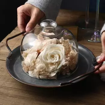 Creative Glass Dessert Cover Transparent Food Cover Dust Cover West Point Glass Display Table Cake Cover Household