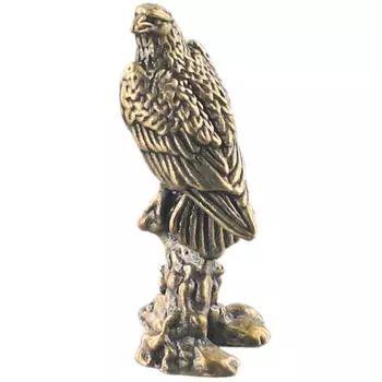 Creative Handmade Copper Eagle Ornament Vintage Bird Statue Sculptures Miniatures Home Office Desk Animal Decor