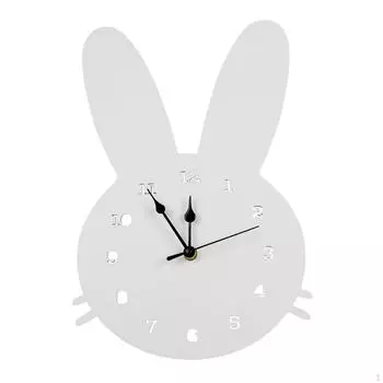 Creative Hanging Wooden Clocks Birthday Gift Unfinished Wall Clock for Living Room Bedroom Bathroom белый