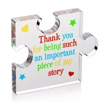 Creative Irregular Acrylic Puzzle Graphic Plaque Graduation Season Thank You Teacher Blessing Plaque Office Desk Decoration Gift