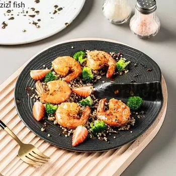 Creative Irregular Ceramic Dessert Plate Steak Plate Sushi Plate Service Plates Restaurant Molecular Cooking Specialty Tableware