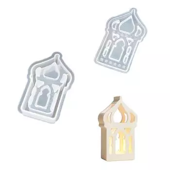 Creative Keyring Castes Mould Sturdy Silicone House Shpe Stylish Mould for Customes Name Craft Supplies Daily Use C