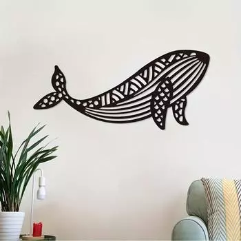 Creative Line Whale Iron Crafts — уникальный декор для интерьера и экстерьера, идеально подходящий для гостиной, спальни, прихожей и украшения стен светло-серый