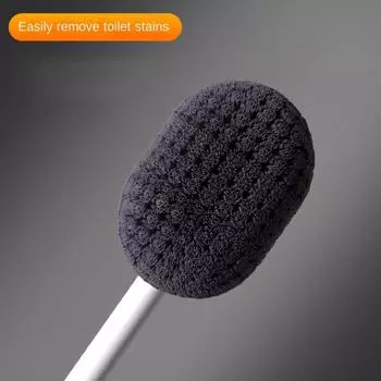 Creative Long Handle Household Toilet Brush Bathroom Wall-mounted Bent Head Corner Gap Brush Cleaning Tools белый
