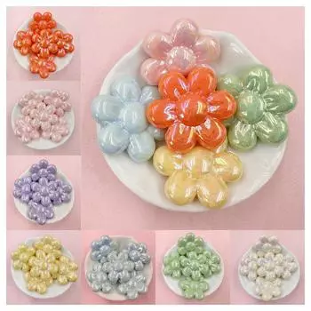 Creative Loose Beads Acrylic Creative Handmade Material Creative Beaded Material 5pcs Sunflower Beads Jewelry Accessories Charms Flower Shape Beading about31.3mm 5pcs розовый