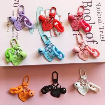 Creative Macaron Bell Acrylic Keychain Earphone Cover Pendant Gift