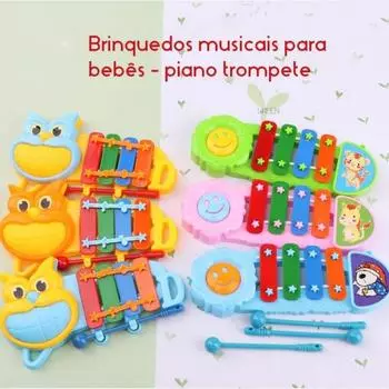 Creative Mini music enlightenment toys piano 1-3 Years early education Children s cute cartoon Musical Percussion Instrument Music Sunflower style - random color