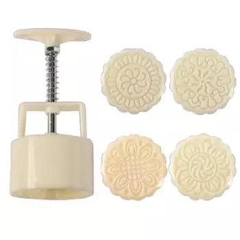 Creative Moon Cake Mold 3D Mid-Autumn Festival Supplise Pastry Baking Model Mid-Autumn Festival Style 5(100g)
