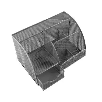 Creative Multi Grid Pen Holder Multi-functional Sundries Storage Box Stationery Supplies чёрный