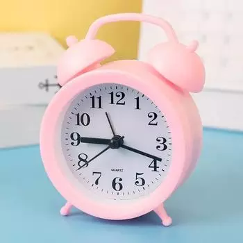 Creative Mute Pointer Alarm Clock Multifunctional Bedroom Living Room Small Clock Can Hang Simple and Personalized Alarm Clock белый