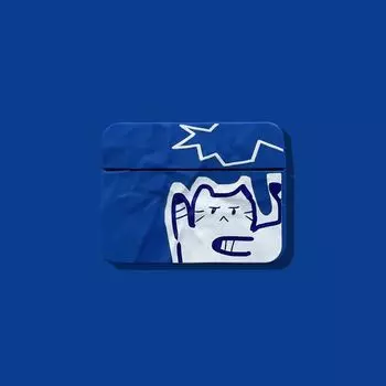 Creative Origami Cat Applicable Airpods3 Protective Case Apple 2 Generation Bluetooth Three Generation Pro Earphone Case Cute Fashion AirPods1/2 Generation Origami Blue Kitten