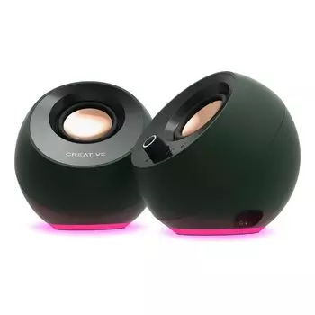 Creative Pebble Pro Alpine Green Pin 20 Вт RMS пиковая выходная мощность 60 Вт USB USB/Bluetooth/3,5 мм Type-C/A SP-PBLPRO-GR