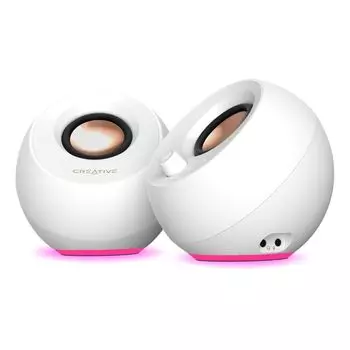 Creative Pebble Pro White Pin 20 Вт RMS пиковая выходная мощность 60 Вт USB USB/Bluetooth/3,5 мм Type-C/A SP-PBLPRO-WH