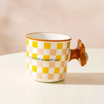 Creative Personality Cute Ceramic Mug Couple Cup Water Cup Coffee Cup Girl Birthday Gift Niche Gift 301-400ml