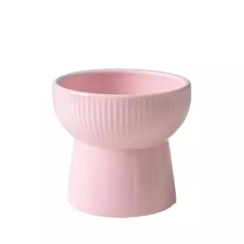 Creative Pet High Foot Bowl Ceramic Pet Drinking Feeder Anti Knock Cat Bowl Kitten Puppy Style 2