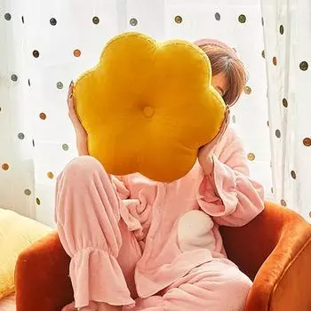 Creative Petals Cushion Girly Room Decor Sunflower Pillow Bay Window Pink Flower Setting for Kids Bedroom Seat Pillow Decoration 40x40cm фиолетовый