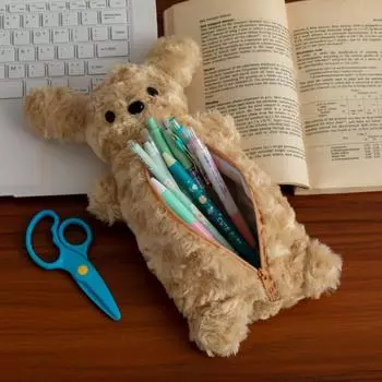 Креативная плюшевая кукла, плюшевая сумка для карандашей, мягкая, симпатичная, дизайн, животное, сумка для ручек, кавайная, школьная сумка для канцелярских принадлежностей