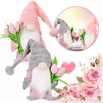 Creative Plush Faceless Gnome Dolls Set of Two Colorful Standing Dwarf Ornaments for Festive Home Decor Australia