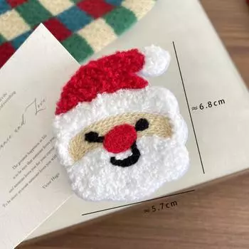 Creative Polar Bear Christmas Hair Clip Snowman Stocking Plush Xmas Barrettes Reindeer Snowflake Santa Claus Hairpin Christmas