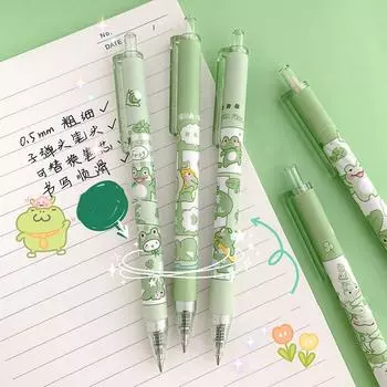 Creative Press Гелевая ручка Пресс-тип Высококачественная ручка-кисть Канцелярские принадлежности 3pcs