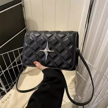 Creative pressure shell shoulder bag women s bag 2024 new fashion small square bag niche versatile messenger bag foreign style small bag белый