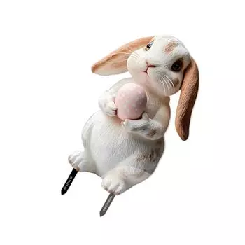 Creative Rabbit Eggs Garden Stake for Festival Outdoor Decoration Lawn Insert Seasonal Yard Ornament PVC Accessory