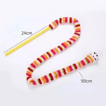 Creative Rainbow Snake Kitten Toys Interactive Toy Pet Interactive Toy Funny Cat Stick Good Quality Fast Shipping Pet Supplies