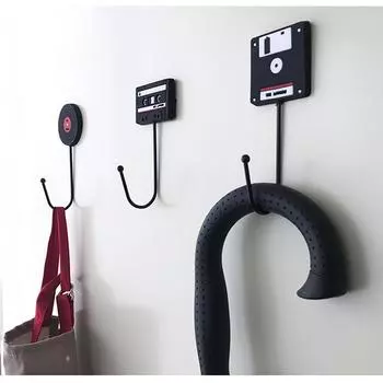 Креативные ретро крючки Крючки для ванной комнаты Вешалки для одежды Держатель для ключей Вешалка для полотенец Крючок Полка для хранения Настенный крючок Вешалка для дисков CD Вешалка для одежды