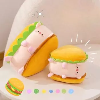 Творческий сэндвич-хлеб, свинья, плюшевая игрушка, кукла, детский компаньон, тряпичная кукла, подарок для занятий 15cm