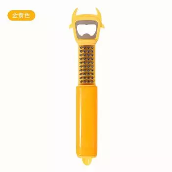 Creative Seven-in-one Multi-functional Peeler, Kitchen Household Fruit and Vegetable Planed Wire Storage Ring, Tail Stainless Steel Bottle Opener жёлтый