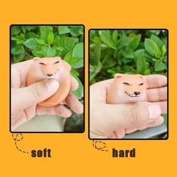 Креативные реалистичные яйца Сиба-ину в форме ПВХ для декора стола, украшения для собак и яиц для домашних офисов, забавные рождественские подарки на год коричневый