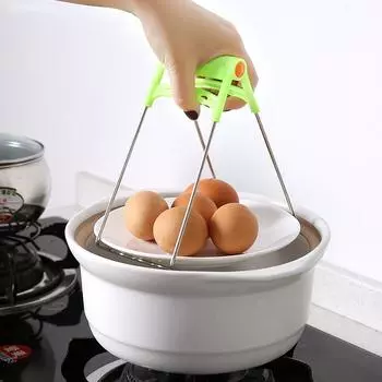 Creative Silicone Anti Scald Clip Multi-purpose Stainless Steel Bowl Holder Anti-ironing Bowl Tray Holder Kitchen Tool