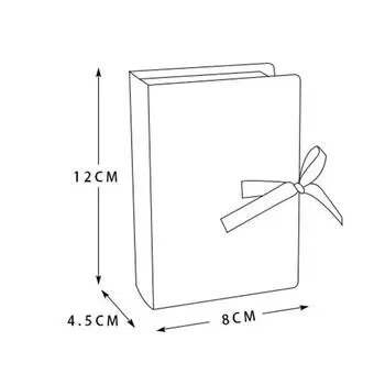 Creative Simple Book Shape Candy Box With Ribbon Gifts Boxes Valentines Party синий