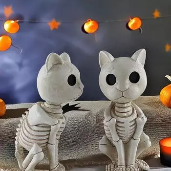 Креативная фигурка лягушки-скелета - уникальный декор для дома на Хэллоуин для создания атмосферы рабочего стола и оформления темы