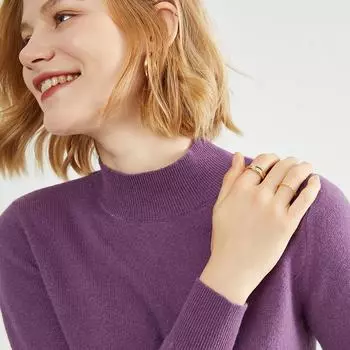 Креативный весенний элегантный стиль пуловер полуводолазка тонкий свитер женский трикотаж M