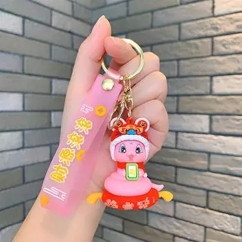 Творческий весенний фестиваль змея счастливый брелок год кулон китайский стиль змея брелок рюкзак украшения аксессуары подарок