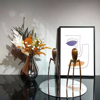 Creative Statue Figurine Craft Resin Art Modern Nordic Sculpture for Home Decor Shelf Bedroom Restaurant Kitchen Living Room золотистый