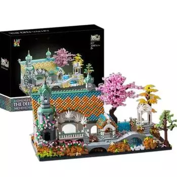 Creative Street View Micro Diamond Block Значки Movie Lorded Rings Строительные блоки Кирпич Rivendell Castle Street View Toys