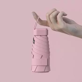 Creative sunscreen vinyl umbrella mini small 50% umbrella women s 60% bag umbrella weather and rain parasol
