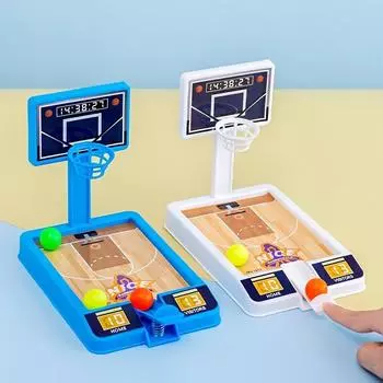 Креативный настольный игровой автомат для баскетбола Мини-стенд для баскетбола Баскетбольный автомат Пинбол Пинбол Игрушки для отдыха в помещении синий