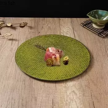 Creative Texture Ceramic Dinner Plate Sushi Plate Sashimi Plate Steak Plates Dessert Plates Restaurant Specialty Tableware
