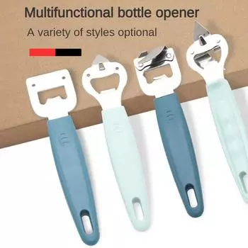 Creative Three-in-one Manual Bottle Opener Portable Multifunctional Opening Beer Drinks Can Stainless Steel Simple Bottle Opener