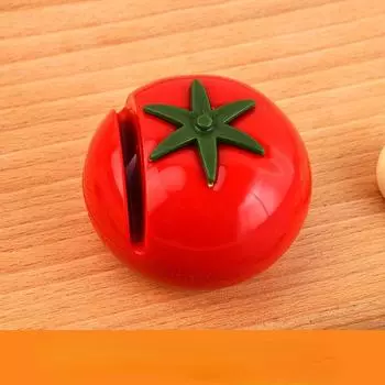 Creative Tomato-shaped Mini Sharpener Ceramic Grinding Wheel Sharpening Stone Manual Household Kitchen Accessories M красный