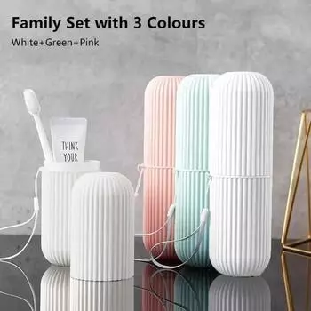 Creative Travel Mouthwash Cup Tooth Protection Box Toilet Cup Camping Toothbrush Toothpaste Storage Bucket Travel Toiletries белый