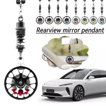 Creative Wheel Hub Brake Shock Absorber For Car Pendant Up-market Customization Car Interior Ornaments Car Interior Accessories красный