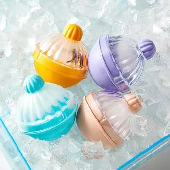 Creative Whiskey Ice Ball Mold Round Bulb Silicone Ice Tray for Summer Home Freezer DIY Ice Maker Pack of 1