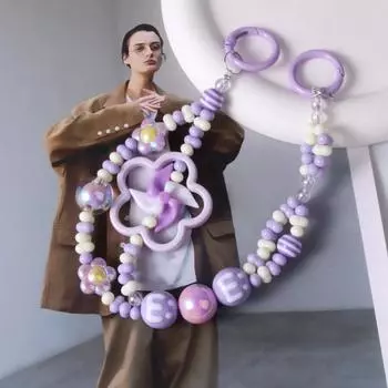 Creative Windmill Flower Mobile Phone Chain Universal Mobile Phone Anti Lost Lanyard Bag Decoration Accessories Gifts