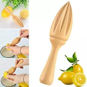 Creative Wood Lemons Squeezer Hand Press Manual Juicer Wooden Fruit Orange Citrus Reamer Juicer Lemons Squeezer Extractor бежевый